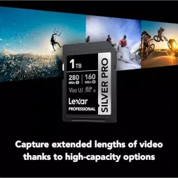 Lexar Professional SDXC Memory Card 1 TB UHS-II Upto 280 Mbps Read & 160 Mbps Write Speed, SILVER PRO image 2