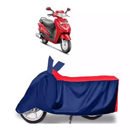 Auto Pearl Polyester Two Wheeler Cover for Hero Duet VX 110CC (Red Blue)-picture-17