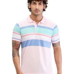 Colorplus Red Tailored Fit Striped Polo T-Shirt-picture-15