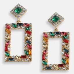 Sohi Gold Plated Party Designer Stone Drop Earrings-17
