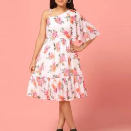 Fashion Dream Kids White Printed Fit & Flare Dress-picture-25