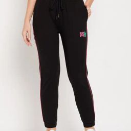 Camla Black Regular Fit Joggers-picture-14