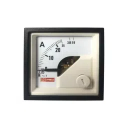 RS PRO Analogue Panel Ammeter 50 Input A AC, 45X45 mm, 1 % Moving Iron, 1862425-26