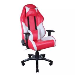 Sunview PU Leather Pink and White Gaming Chair with Neck Back Comfort-image-53