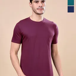 TQH Pack Of 3 Round Neck Dry Fit Slim Fit T-shirts-picture-42