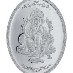 Sri Jagdamba Pearls Ganesh Oval 999 Silver 20gm Silver Coin-image-97