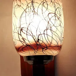 Somil Premium Designer Glass Wall / Night Lamp Elegant & Stylish Dcor Accent for Modern Interiors, color- Brown, White, Size:- 16 X 23 X 28 CM-image-57