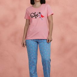 shyaway Women Printed Pure Cotton Night suit-image-65