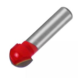 AKARI Router Core Box Round Bit 8 mm Shank Size Red & Chrome for Routing in Wood, RB-18-13