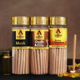 The Aroma Factory 3-Pcs Brown Non Toxic Herbal Low Smoke Dhoop Sticks-image-79
