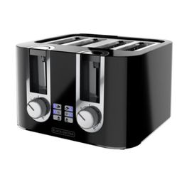 BLACK+DECKER 4-Slice Toaster, 7 Toasted Shades, Removable Crumb Tray, Lighted Bagel, Frozen and Cancel Functions image 1