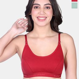 SKDREAMS Women Pack Of 2 Full Coverage Non Padded Non Wired Cotton Regular Workout Bra-16