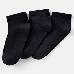 Pine Kids Anti Microbial Biowashed Regular Length Socks Pack of 3 - Black-image-3