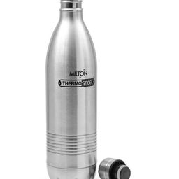 Milton Insulated Steel Bottles Thermosteel Duo Dlx Steel Plain Silver - 1000 ml-image-1