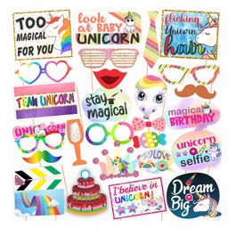 Wobbox Happy Birthday Props Unicorn Theme Decoration Items Multi Color -Pack Of 26-image-16