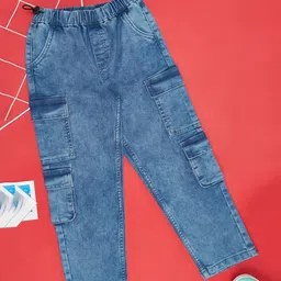 Pantaloons Junior Cotton Mild Washed Jeans - Light Blue-picture-40