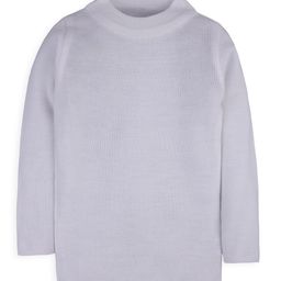 RVK Full Sleeves Solid Stretchable Skivvy Pullover Sweater - White-picture-40