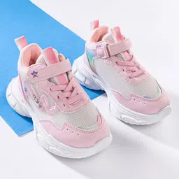 Cute Walk by Babyhug Velcro Closure Sneaker Shoes With Lace Detailing - Pink-picture-33