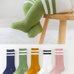 MOMISY Cotton Pack Of 3 Striped Socks - Multi Colour-image-50