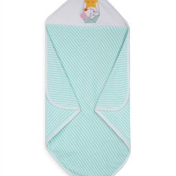 My Milestones una Balloon & Trunky Embroidered Striped Terry Cotton 550 GSM Hooded Towel-image-4