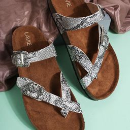 Lavie Women Buckle Open Toe Flats-image-42