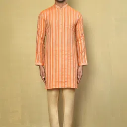 Arihant Rai Sinha Men Striped Regular Pure Cotton Kurta with Pyjamas-image-82