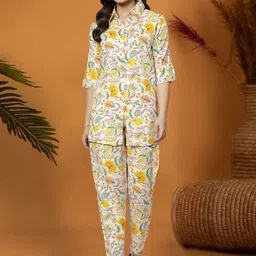 all about you Printed Shirt Collar Shirt with Trousers Co-Ords-image-81