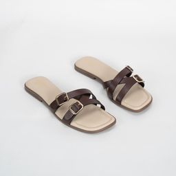 SCENTRA Women Open Toe Flats with Buckles-image-90