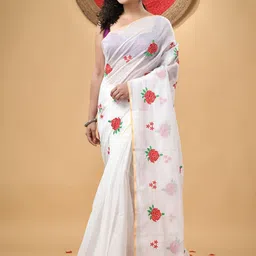 DESH BIDESH Woven Design FloralZari Saree-image-32