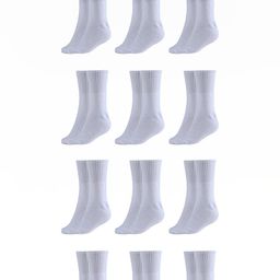 MUKHAKSH White Cotton Socks-image-47