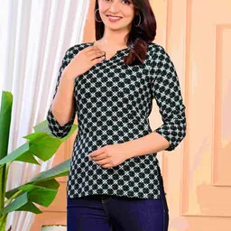 Metronaut Women Ethnic Motifs Printed Round Neck Top-picture-17