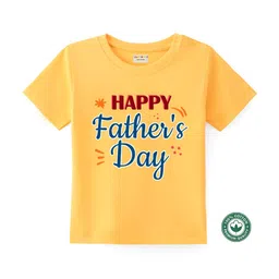 BLUSHES Kids Father's Day Theme Typography Printed Regular Fit Cotton T-shirt-27
