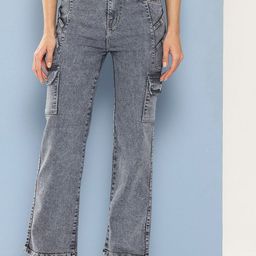Aarika Girls Comfort Tapered Fit Mid-Rise Heavy Fade Stretchable Jeans-picture-32