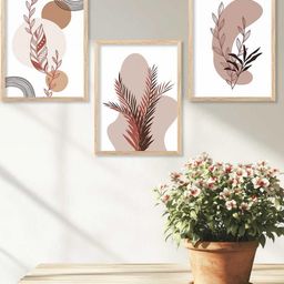 WALLLANE Multicoloured 3 Piece Wood Abstract Wall Paintings-image-25