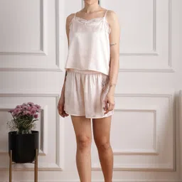 Slumber Jill Sunset Blush Cami Top With Shorts-61