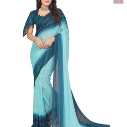Moda Rapido Set of 2Striped Satin Sarees-image-55