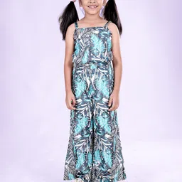 KiddoPanti Girls Printed Basic Jumpsuit-36