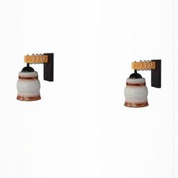 SOMIL Brown Glass Cylinder Printed Wall Lamps-image-13