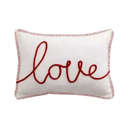 THROWPILLOW White & Red Embellished Rectangle Cushion Covers-image-82