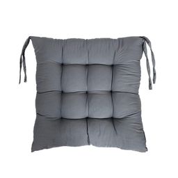 prettykrafts Grey Cotton Chair Pre-Filled Cushion-14