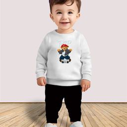 MITANSH Kids Printed Round Neck Sweatshirt With Jogger-image-116