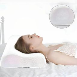 TLK-HWB Unisex White Orthopedic Contour Cervical Memory Foam Pillow-24