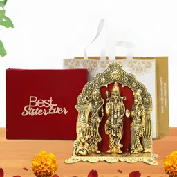 INTERNATIONAL GIFT Gold-Toned Ram Darbar Religious Idol Showpiece-image-35