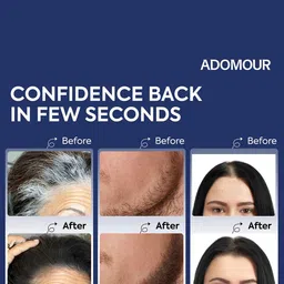 ADOMOUR Root Touch Up Mud Hairline Shadow Powder - 6 g - Black image 2