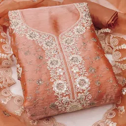 KALINI Embroidered Pure Silk Unstitched Dress Material-image-59