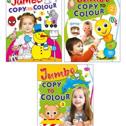Sawan Jumbo Copy Colouring Books Level 1 2 3 Set of 3 - English-25