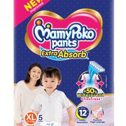 MamyPoko Extra Absorb Pant Style Diapers Extra Large Size - 5 Pieces-image-48