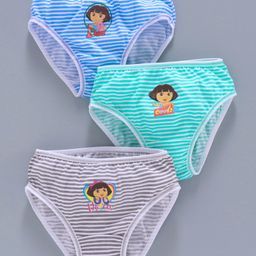 Red Rose Stripe Panties - Pack of 3 (Colour & Print May Vary)-image-84