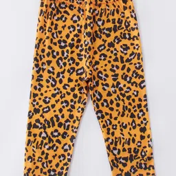 Kookie Kids Full Length Lounge Pant Leopard Print - Yellow-picture-37
