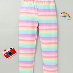 Kookie Kids Full Length Striped Leggings - Multicolour-image-22